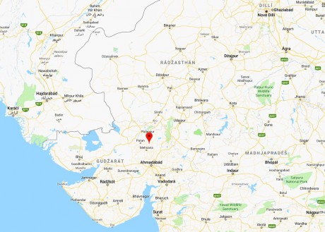 Indie – Gudžarát Karli – velká mapa